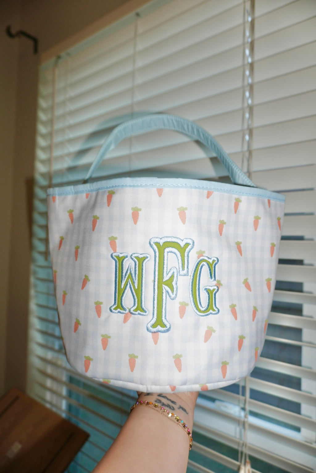 Carrot Gingham Easter Basket
