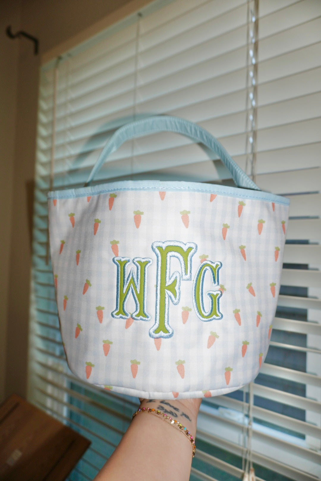 Carrot Gingham Easter Basket