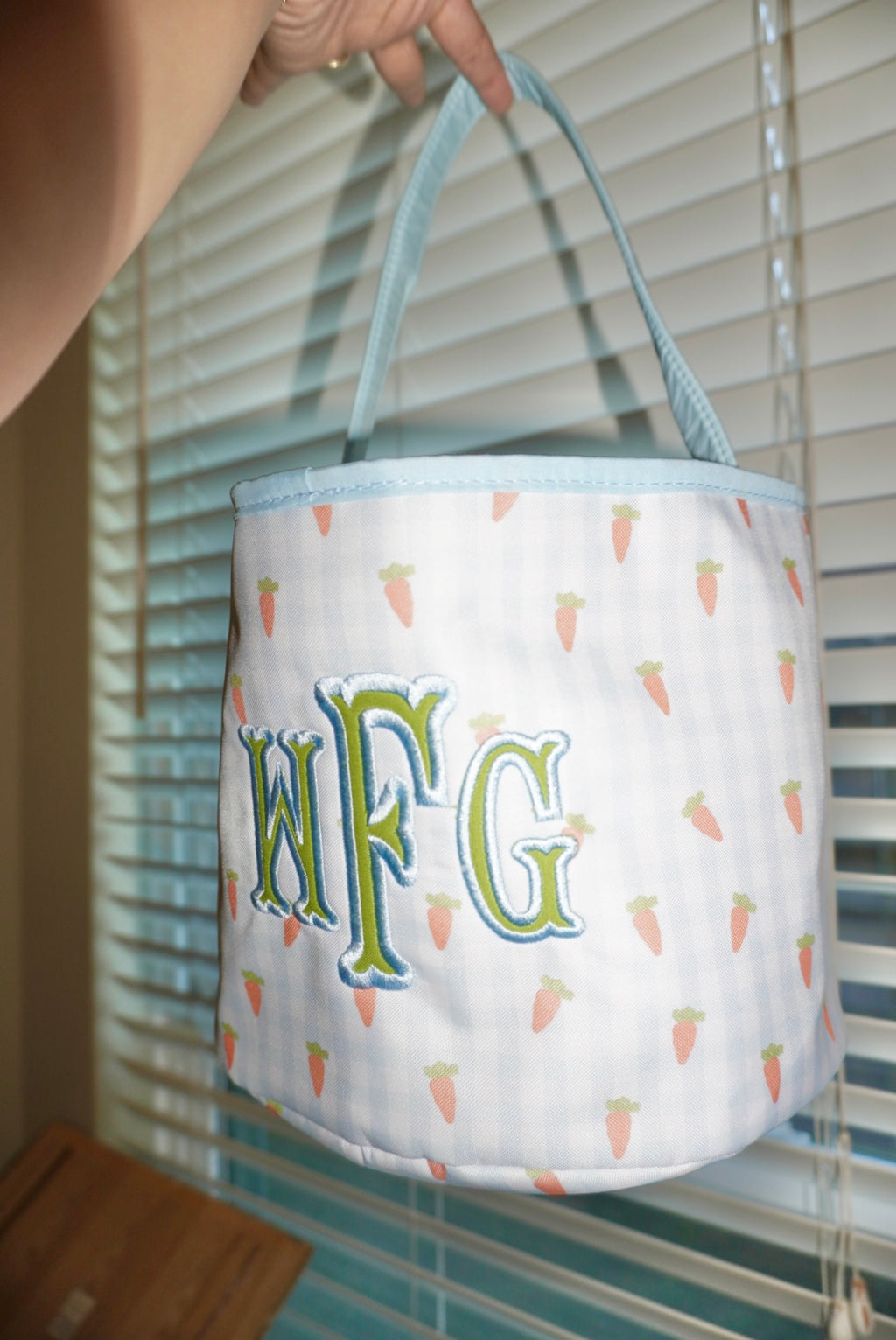 Carrot Gingham Easter Basket