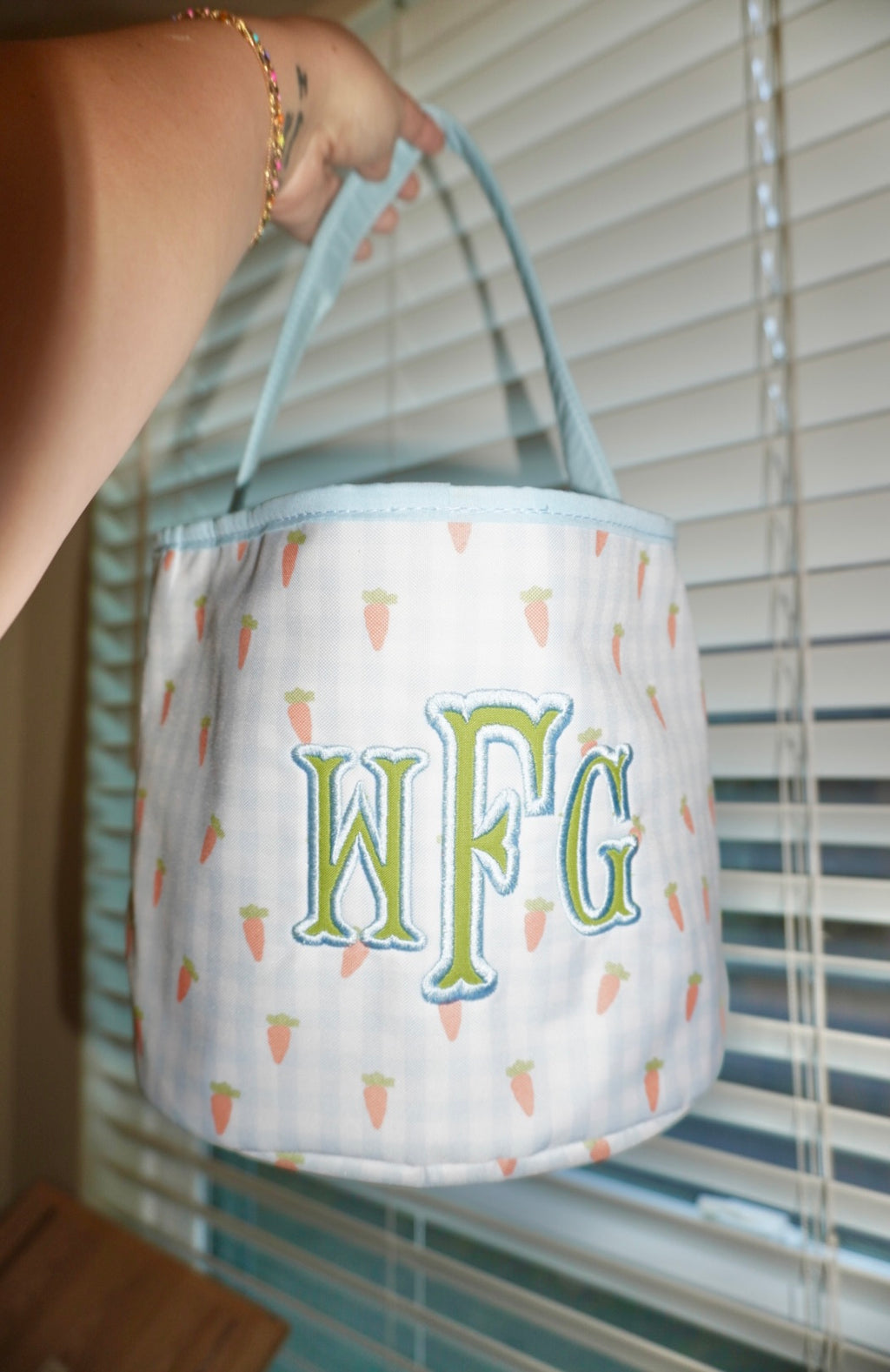 Carrot Gingham Easter Basket