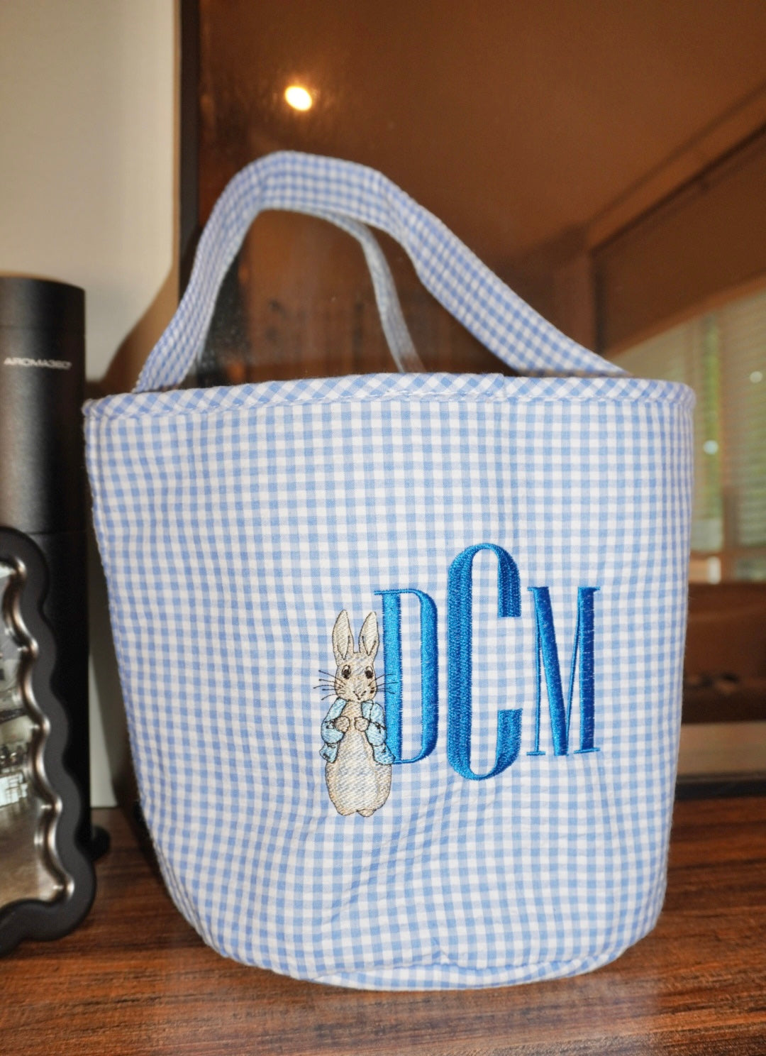 Gingham Peter Rabbit Easter Basket