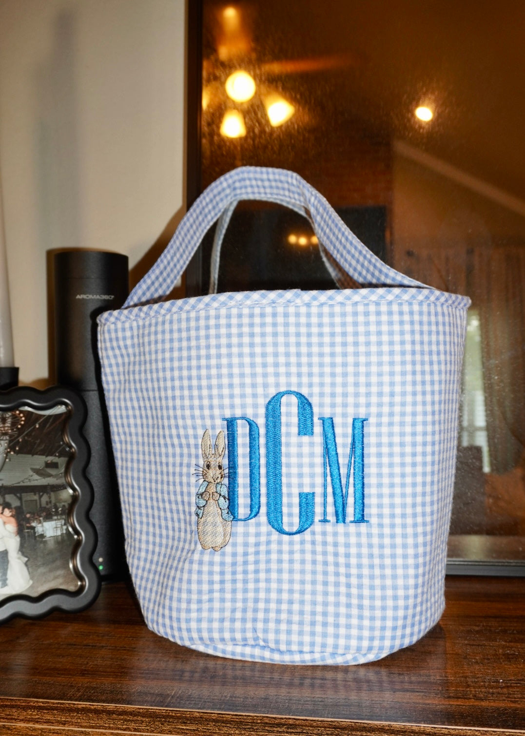 Gingham Peter Rabbit Easter Basket
