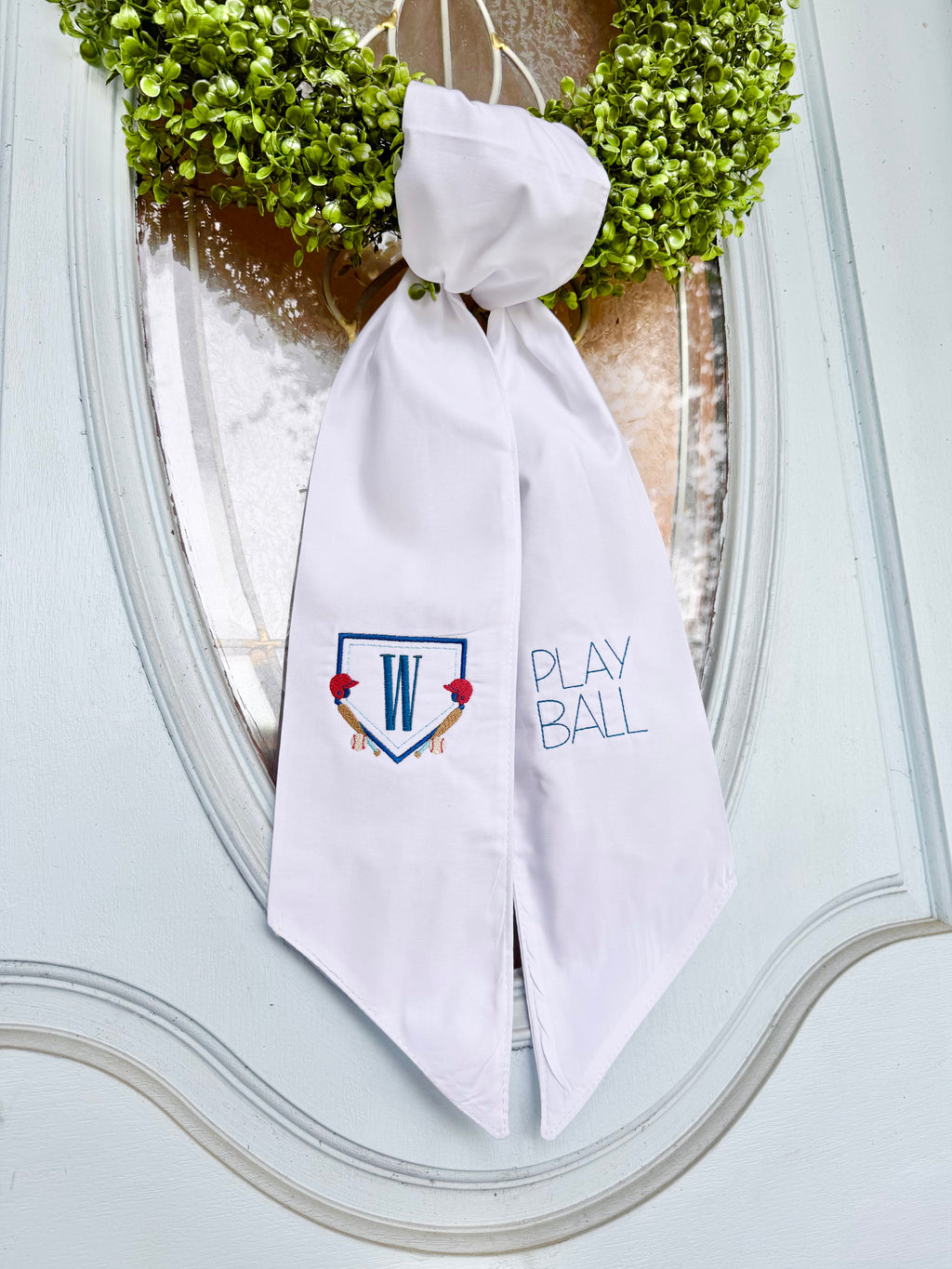 Play Ball Wreath Sash