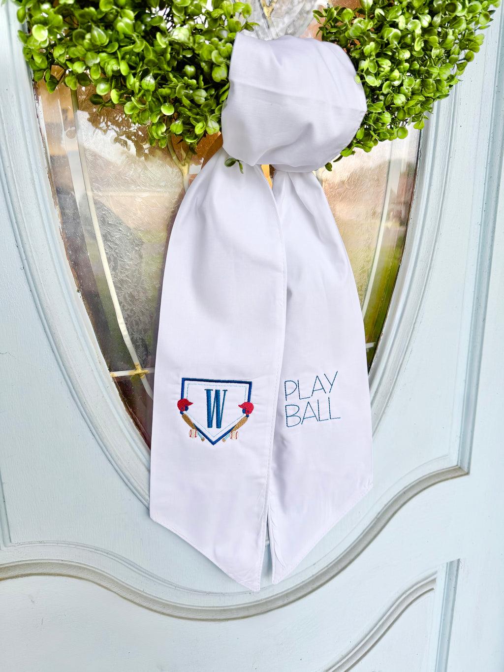 Play Ball Wreath Sash
