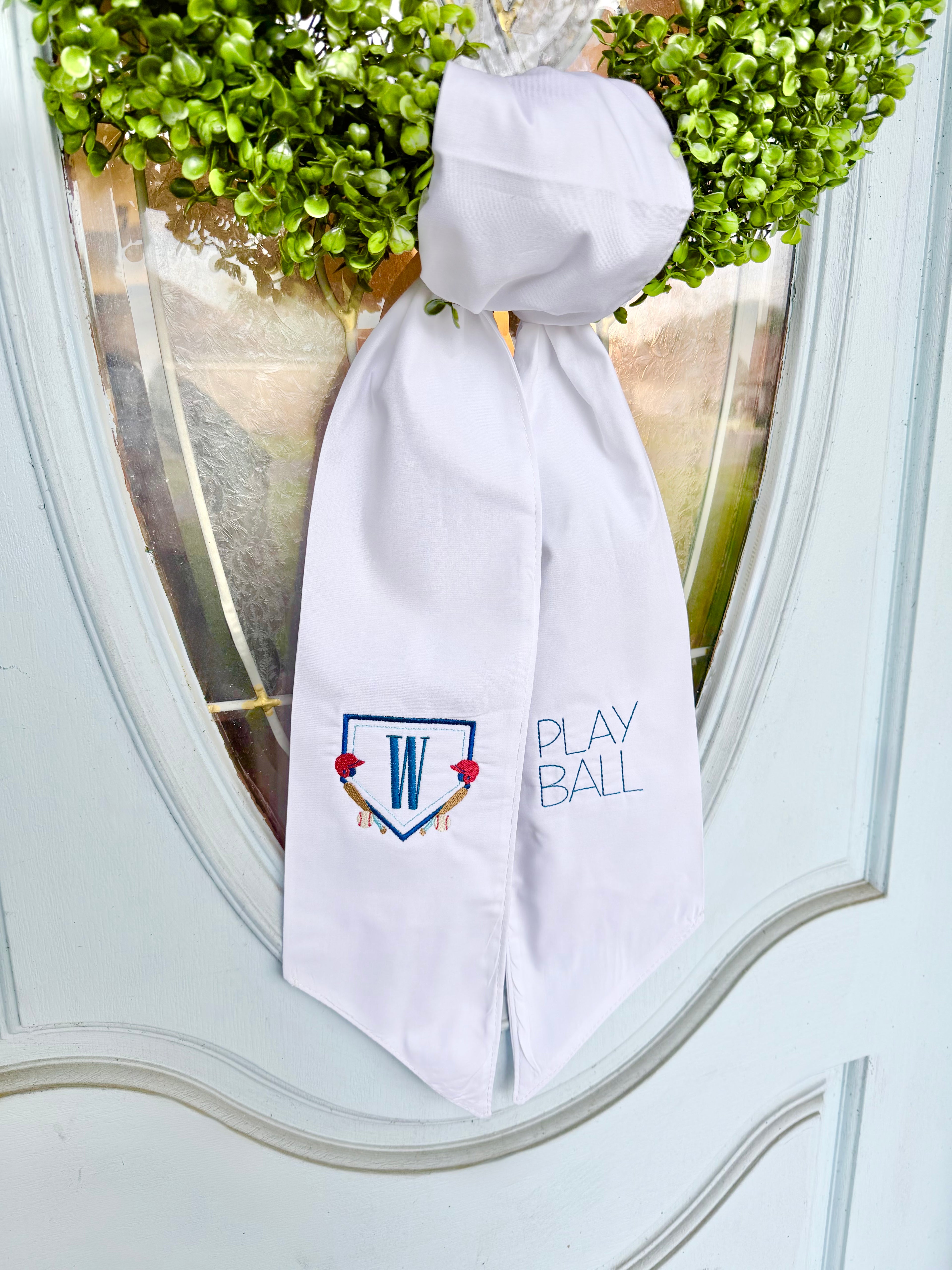 Play Ball Wreath Sash