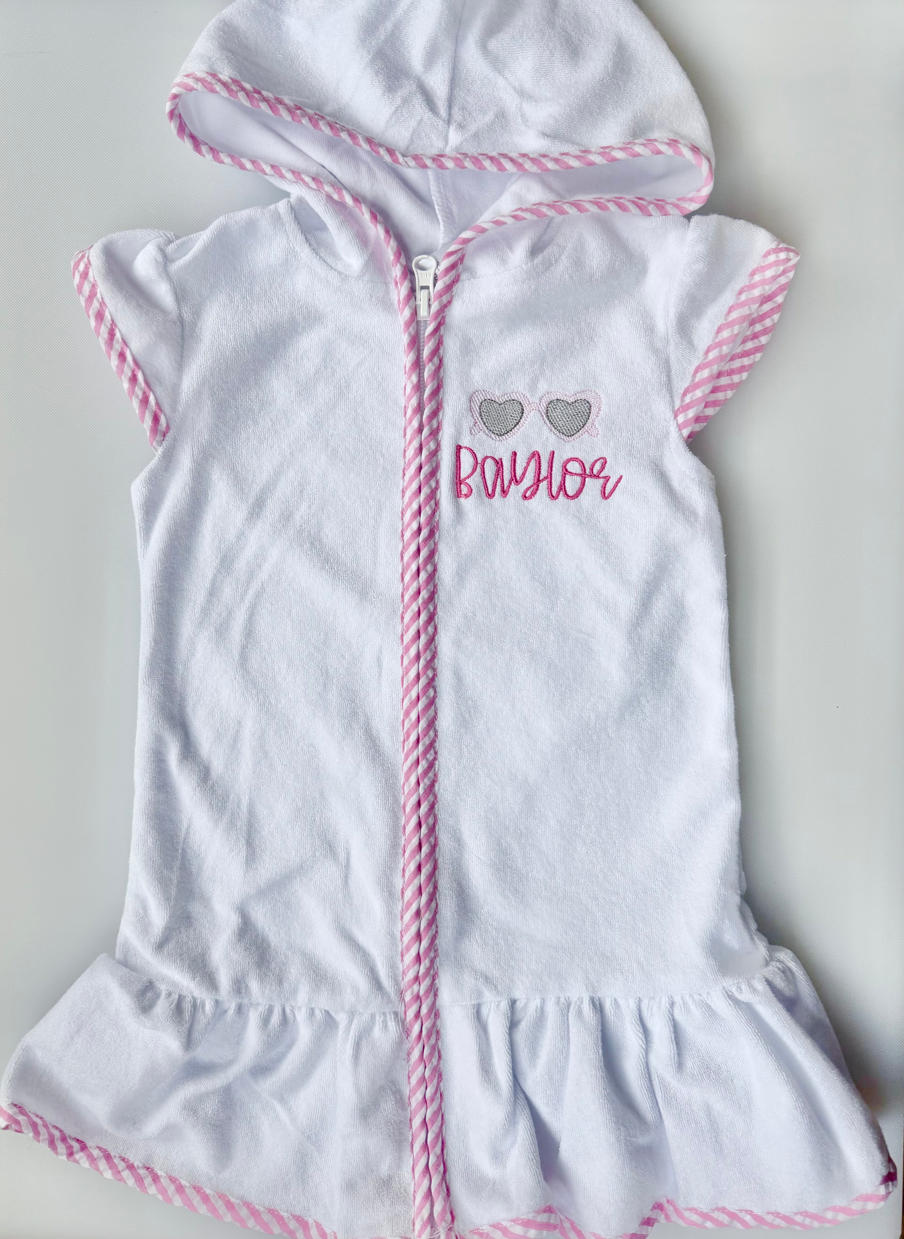 Ruffle Pink Summer Swim CoverUp